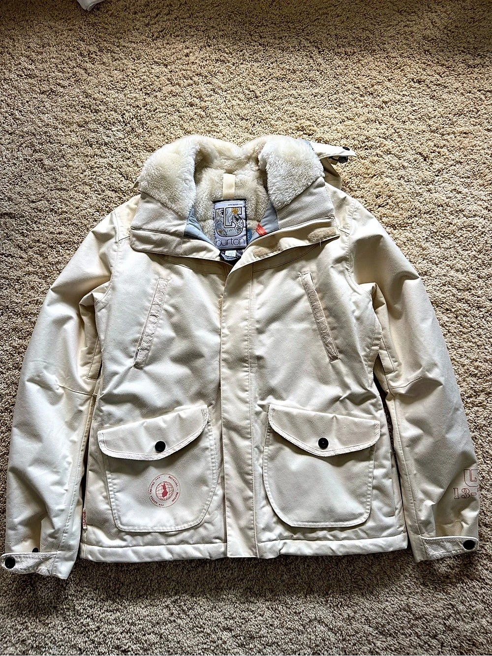 Burton Ski Jacket Cream Size Medium